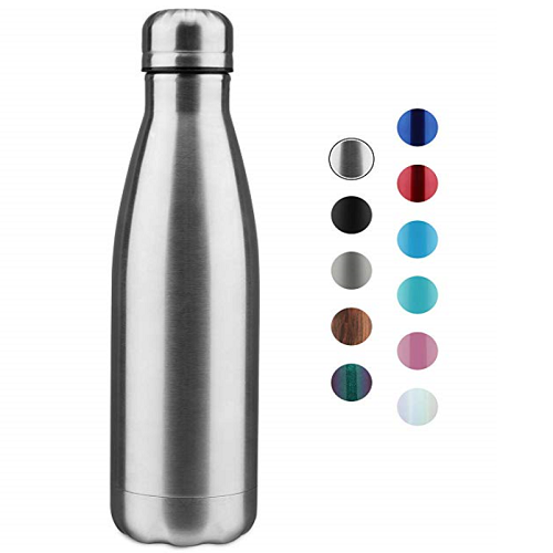 17oz Double Wall Vacuum Cool Insulation Stainless Steel Water Bottle Leak- Proof and No Sweating Perfect for Summer Outdoor Sports Camping Hiking Cycling 