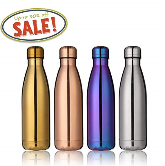 25 Oz Stainless Steel Vacuum Insulated Water Bottle | Double Walled Cola Shape Thermos | 24 Hours Cold, 12 Hours Hot